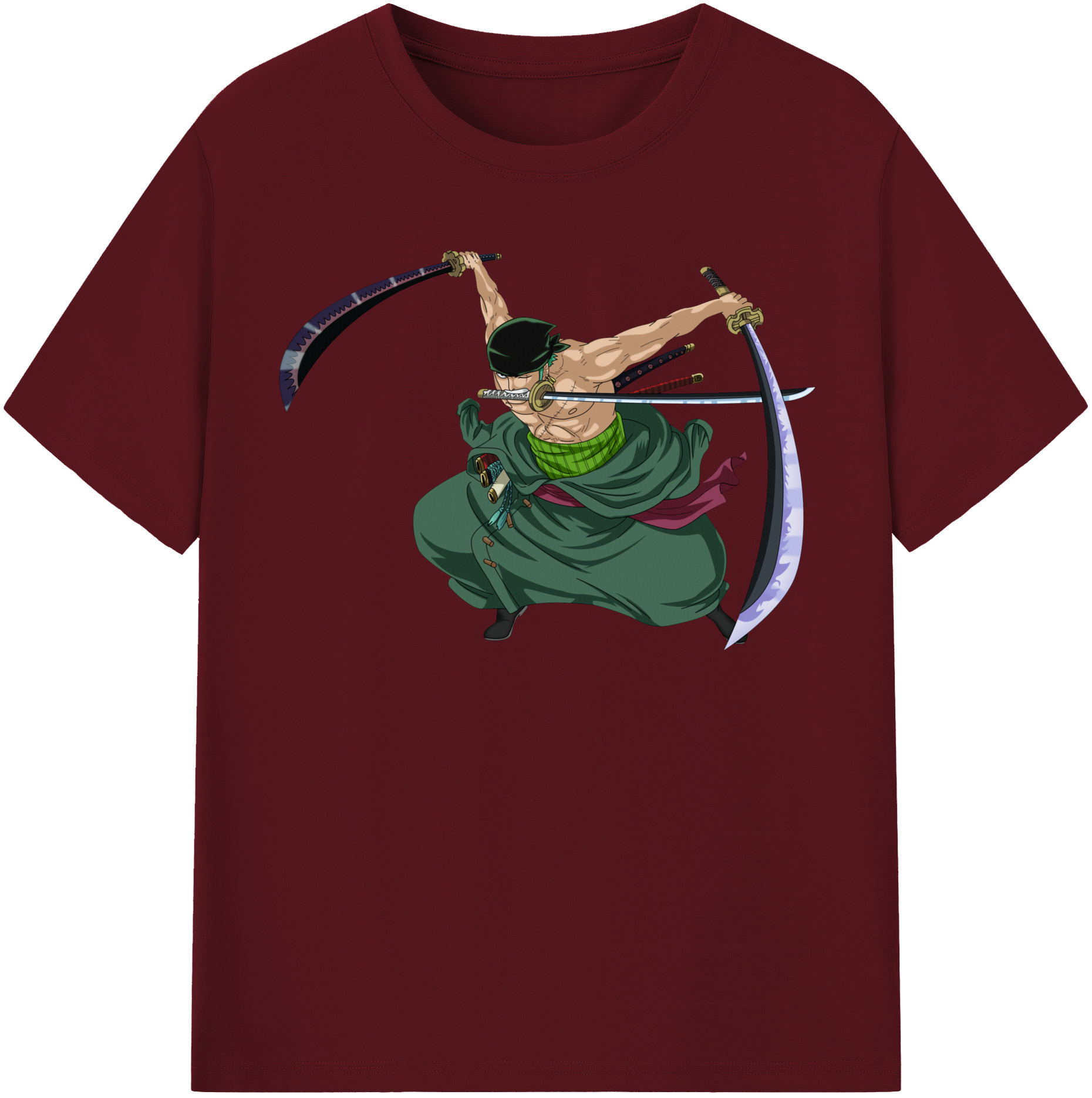 ワンピース ロロノア・ゾロ ONE PIECE Roronoa Zoro 綿100％半袖Tシャツ（フロントプリント）